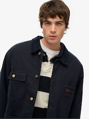 Superdry Blue Surplus Four Pocket Chore Jacket - Image 3 of 3