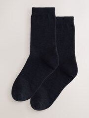 Black Thermal Fleece Socks 2 Pack - Image 1 of 5