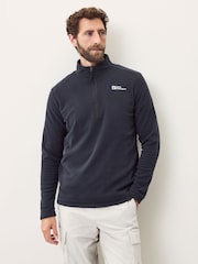 Jack Wolfskin Taunus 1/4 Zip Black Fleece - Image 1 of 4