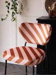Rockett St George Pink and Amber Studio Stripe Perfect Bar Stool - Image 2 of 4