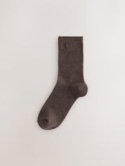 Chocolate Brown Thermal Fleece Socks 2 Pack - Image 3 of 5