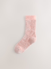 Pink/Grey Sparkle Velvet Cosy Socks 2 Pack - Image 3 of 5