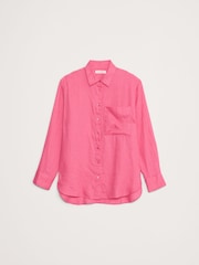 Banana Republic Pink Oversized 100% Linen Shirt - Image 4 of 4