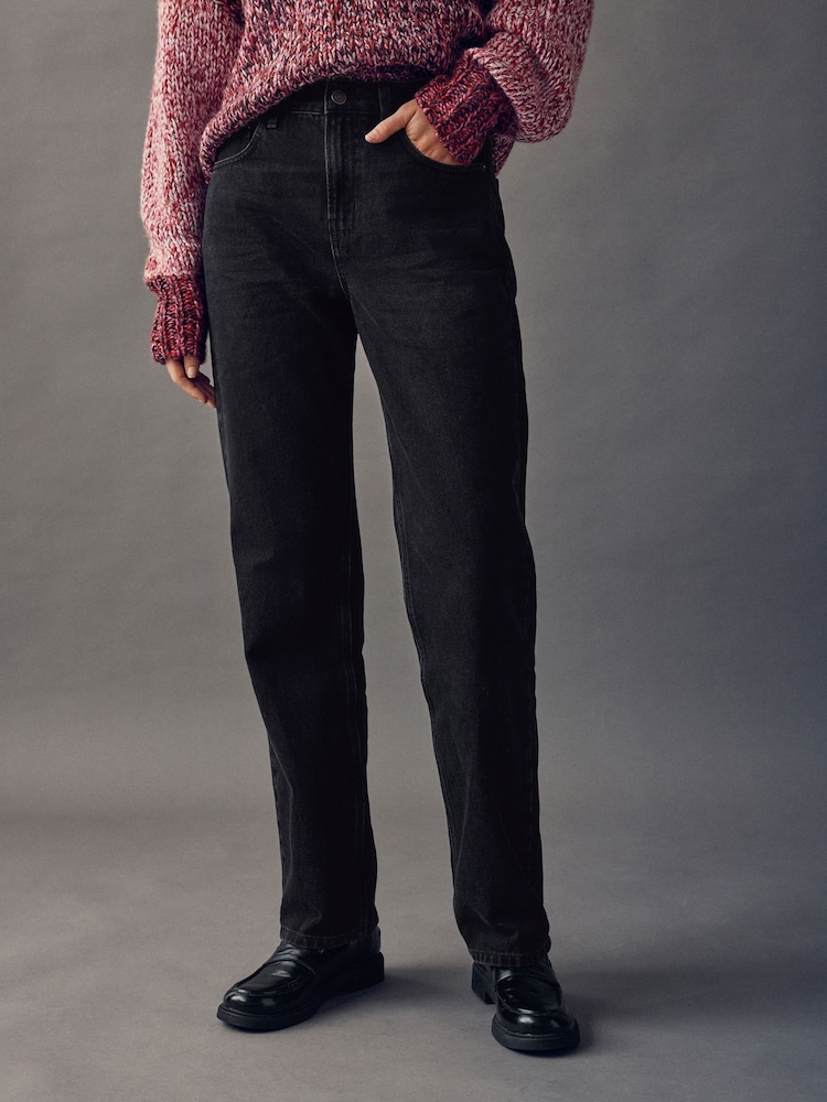 Black Straight Leg Jeans - Image 2 of 9 Black Straight Leg Jeans - Image 2 of 9