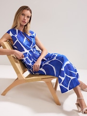 Phase Eight Blue Talah Midaxi Dress - Image 7 of 8