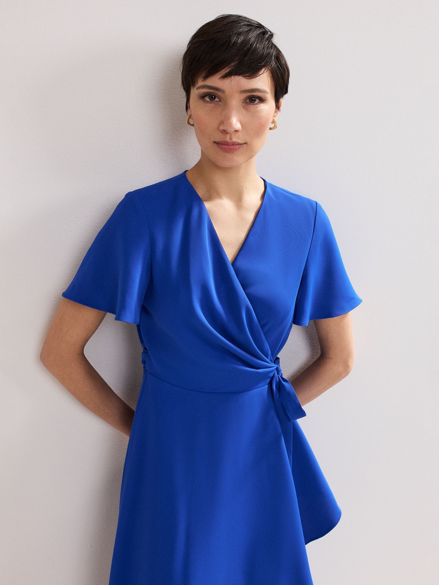 【関税込】PhaseEight ドレス☆Blue Petite Julissa Wrap Dress Petite Julissa Wrap Dress | Phase Eight UK |