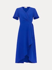 Phase Eight Blue Chrome Petite Julissa Wrap Dress - Image 7 of 7