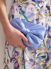 Phase Eight Blue Satin Knot Clutch bag - Image 7 of 7