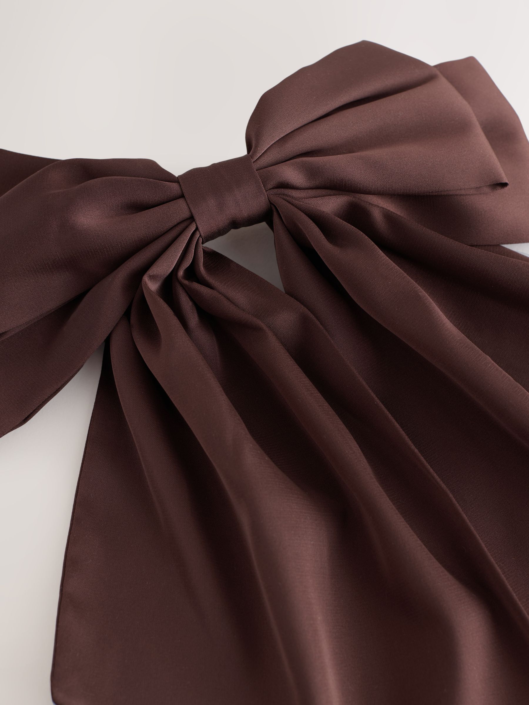 Buy Chocolate Brown Satin Bow Hair Clip from Next South Africa