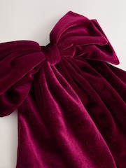Burgundy Red Velvet Bow Hair Clip - Image 3 of 4
