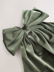 Green Velvet Bow Hair Clip - Image 2 of 3