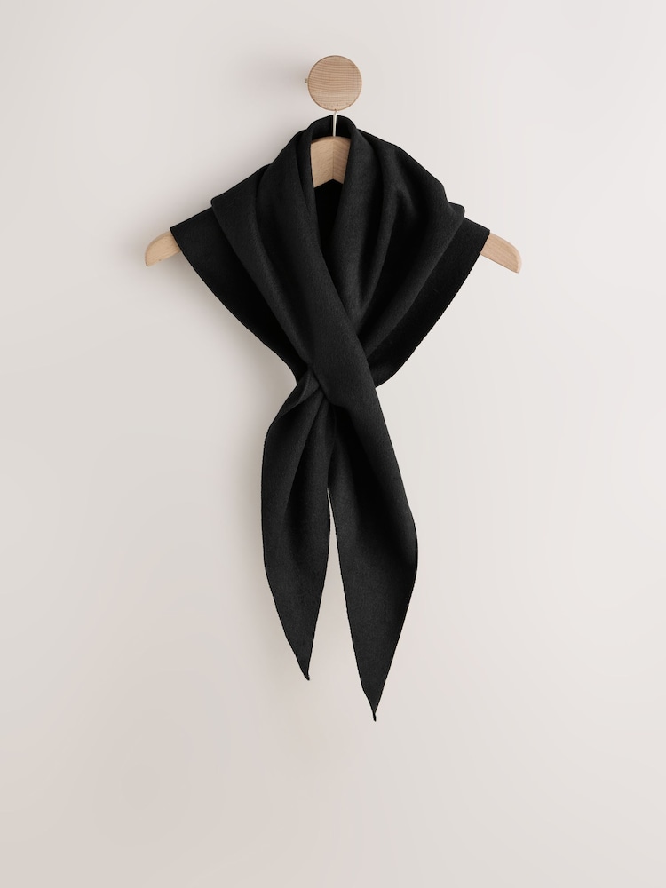 Black Felt Triangle Scarf - Image 1 of 3