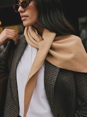 Neutral Felt Triangle Scarf - Image 5 of 8