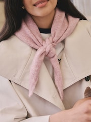 Pink Knitted Triangle Scarf - Image 5 of 9