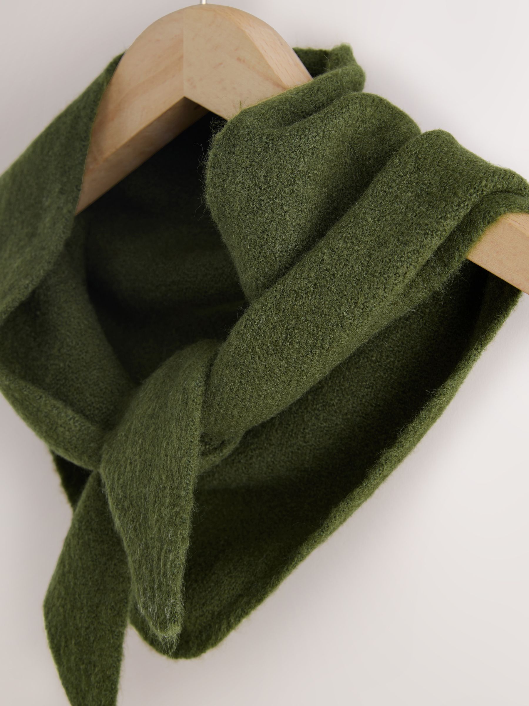 Buy Green Knitted Triangle Scarf from Next USA