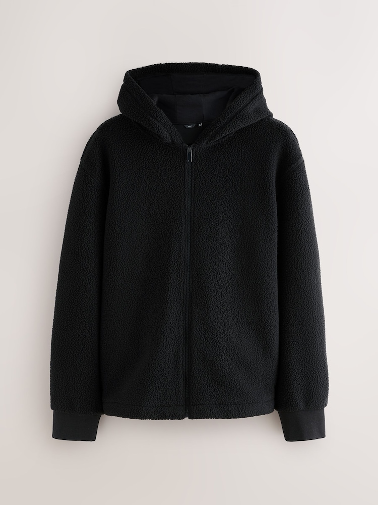Black Hooded Fleece - Image 1 of 5