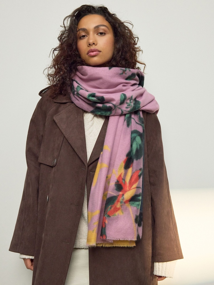 Lilac Purple Kew Collection Midweight Scarf - Image 1 of 6
