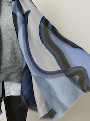 Spirale bleu marine - Écharpe légère - Image 8 sur 8