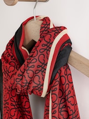 Red/Black Swirl Lightweight Scarf - Image 2 of 3