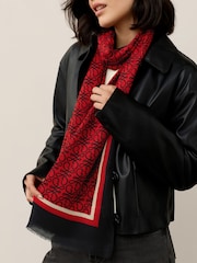 Rød/svart virvel - Square Lightweight Skjerf - Bilde 4 av 7