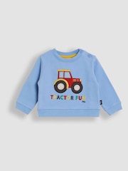 JoJo Maman Bébé Blue 2-Piece Sweatshirt & Joggers Set - Image 2 of 6