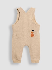 JoJo Maman Bébé Natural 2-Piece Construction Dungarees & Top Set - Image 3 of 7
