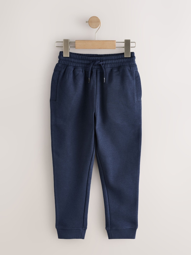 Navy Slim Fit Basic Joggers 5 Pack (3-16yrs) - Image 2 of 9