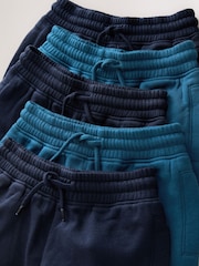 Navy Slim Fit Basic Joggers 5 Pack (3-16yrs) - Image 8 of 9