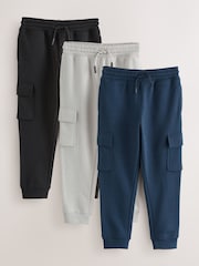 Multi Slim Cargo Joggers 3 Pack (3-16yrs) - Image 1 of 9