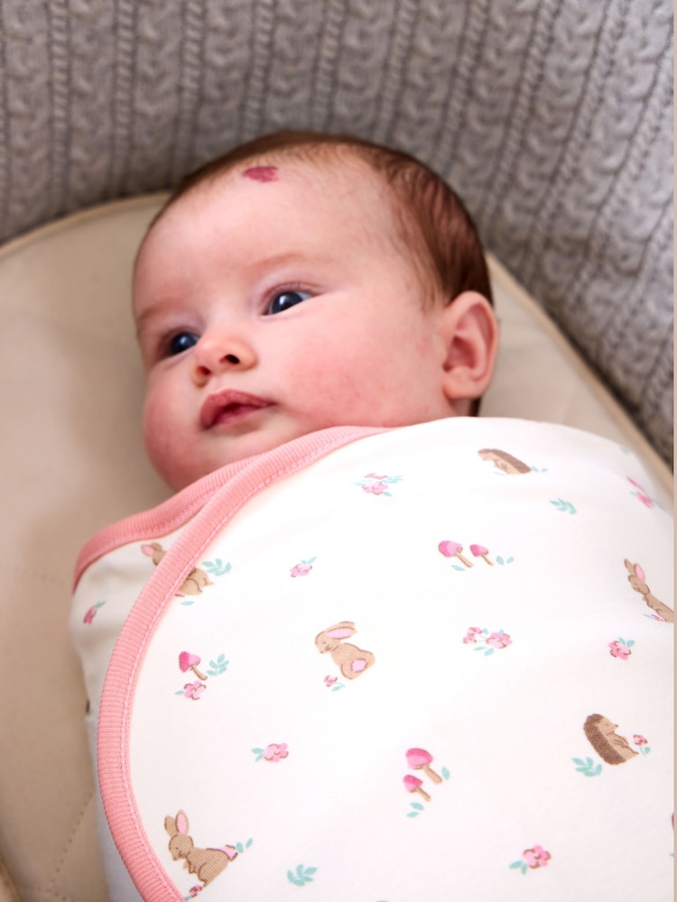 JoJo Maman Bébé Woodland Floral Swaddle with Zip - Image 1 of 4