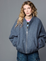 Blue Coatigan Bomber Jacket - Image 1 of 8
