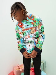 Multi Christmas Hoodie (3-16yrs) - Image 1 of 7