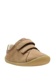 Clarks Brown Leather Roamer Craft T Shoes - Image 3 of 7