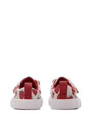 Clarks Silver Standard Fit (F) Fabric Foxing FraiseT. Canvas Shoes - Image 6 of 7