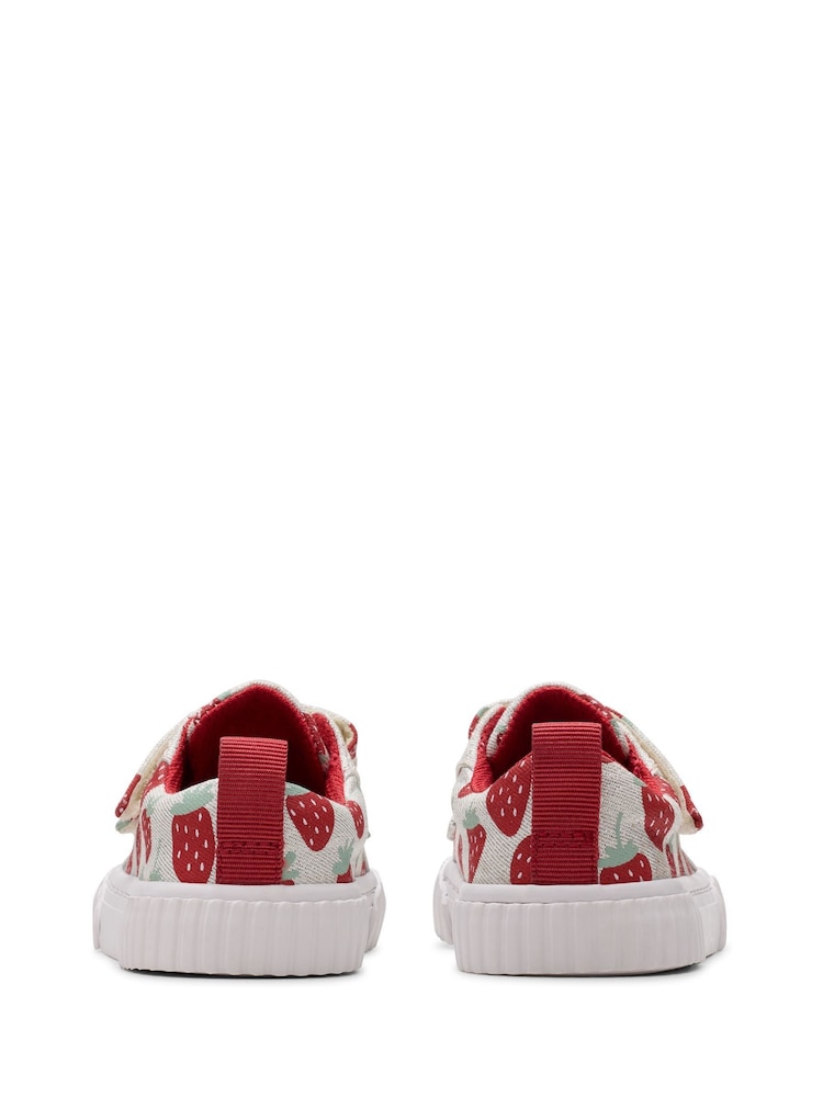 Clarks Silver Standard Fit (F) Fabric Foxing FraiseT. Canvas Shoes - Image 6 of 7