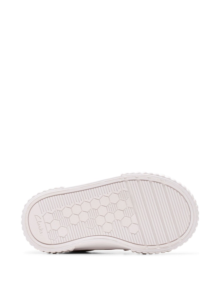 Clarks Silver Standard Fit (F) Fabric Foxing FraiseT. Canvas Shoes - Image 7 of 7