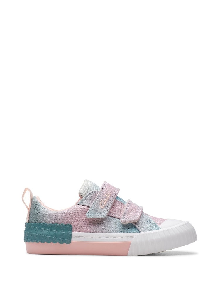 Clarks Pastel Pink Foxing Brill T. Canvas Shoes - Image 1 of 7