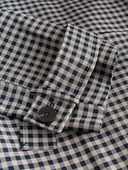 Kariert/Marineblau - Cropped-Trenchcoat - Bild 7 von 8