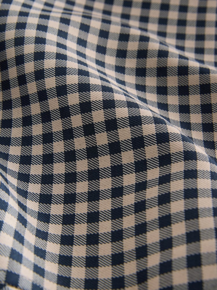 Kariert/Marineblau - Cropped-Trenchcoat - Bild 8 von 8