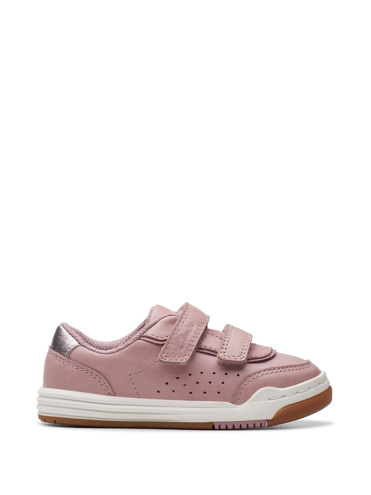 Clarks Pink Narrow Fit  (E) Urban Solo T. Trainers - Image 1 of 7