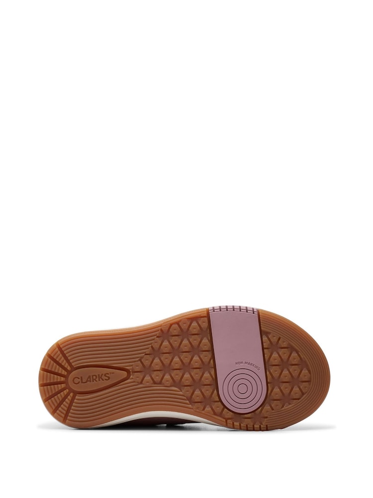 Clarks Pink Narrow Fit  (E) Urban Solo T. Trainers - Image 7 of 7