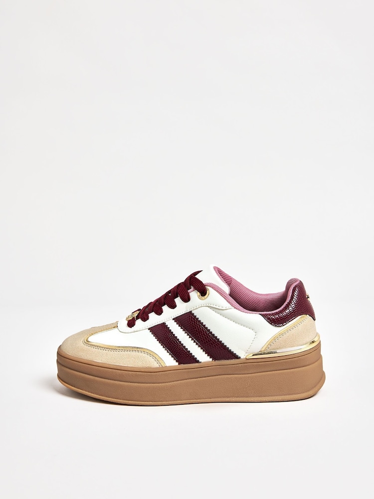 Burgunderrot - Lipsy Faux Suede Chunky Platform Sports Trainer - Bild 5 von 5 Burgunderrot - Lipsy Faux Suede Chunky Platform Sports Trainer - Bild 5 von 5