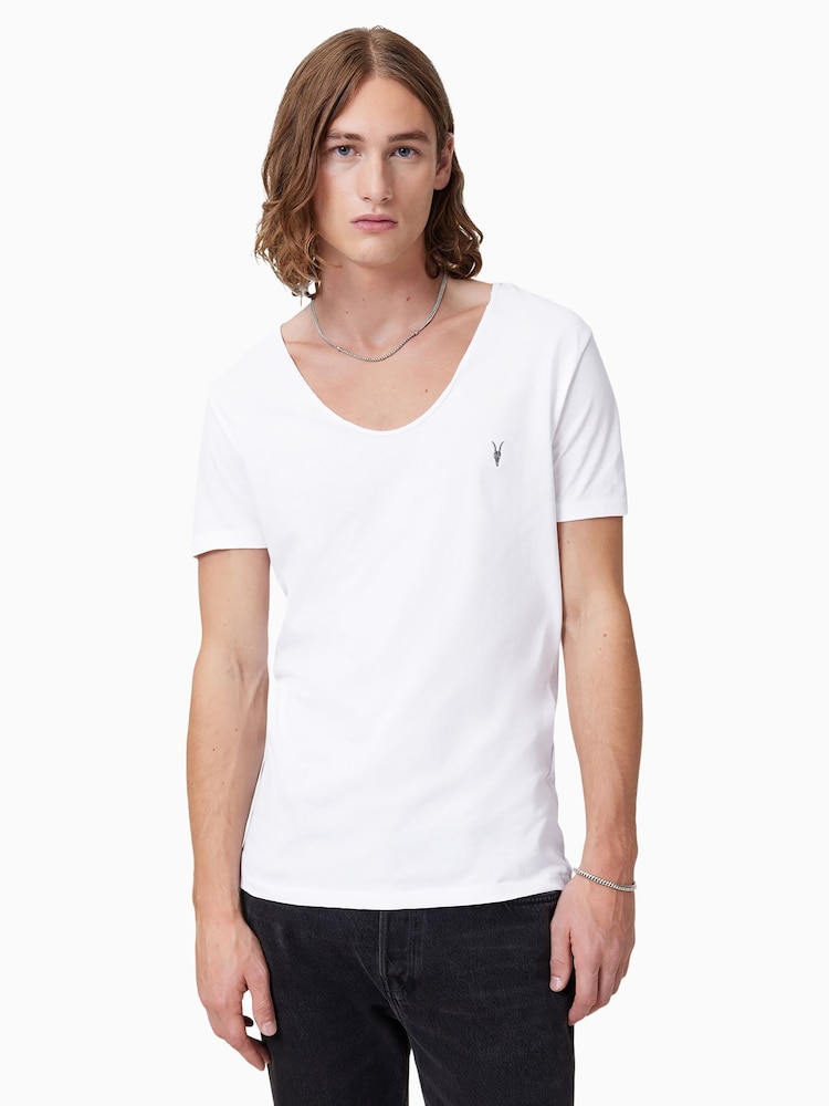 Білий - AllSaints Tonic Scoop 100% Organic Cotton T-Shirt - Image 1 of 7