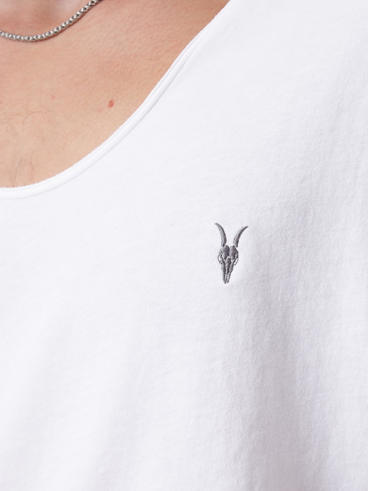 Білий - AllSaints Tonic Scoop 100% Organic Cotton T-Shirt - Image 4 of 7