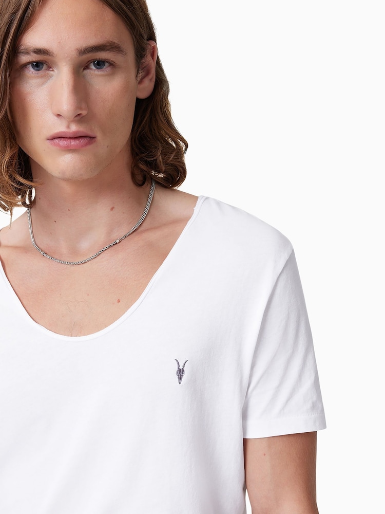 Білий - AllSaints Tonic Scoop 100% Organic Cotton T-Shirt - Image 6 of 7
