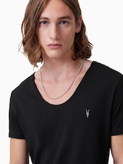 AllSaints Black Tonic Scoop 100% Organic Cotton T-Shirt - Image 5 of 7