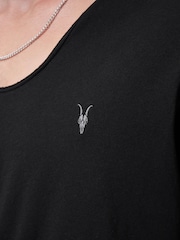 AllSaints Black Tonic Scoop 100% Organic Cotton T-Shirt - Image 6 of 7