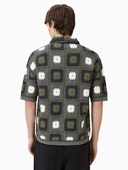 AllSaints Green Mandon 100% Organic Cotton Cardigan - Image 6 of 7
