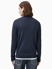 AllSaints NAVY BLUE Mode Merino Crew Jumper - Image 2 of 6