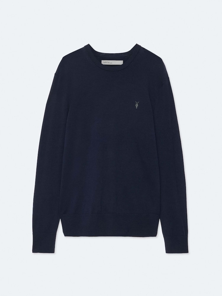 أزرق داكن أزرق - كنزة بحافة رقبة مستديرة صوف ميرينو Mode من Allsaints - صورة 8 من 8 أزرق داكن أزرق - كنزة بحافة رقبة مستديرة صوف ميرينو Mode من Allsaints - صورة 8 من 8
